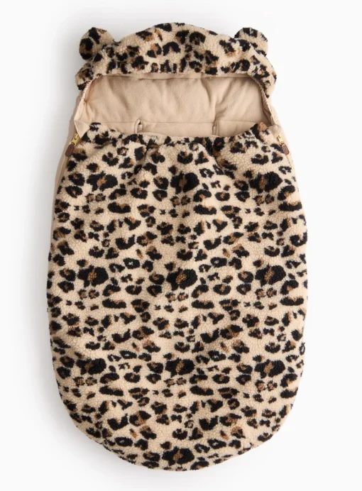 Leopard Print Borg Fleece Footmuff One Size