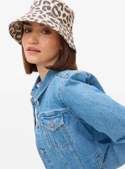 Leopard Print Bucket Hat One Size