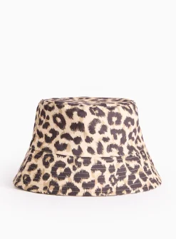 Leopard Print Bucket Hat One Size