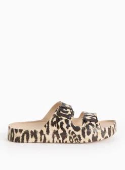 Leopard Print Buckle Eva Sliders 7
