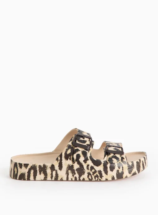 Leopard Print Buckle Eva Sliders 7