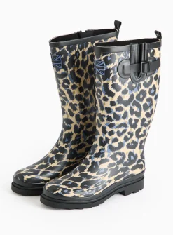 Leopard Print Long Length Wellies 4