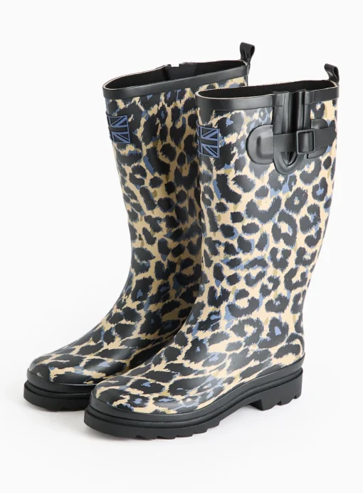 Leopard Print Long Length Wellies 4