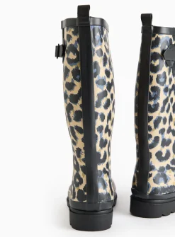 Leopard Print Long Length Wellies 4