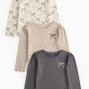 Leopard Print Long Sleeve T-Shirts 3 Pack 1-2 years
