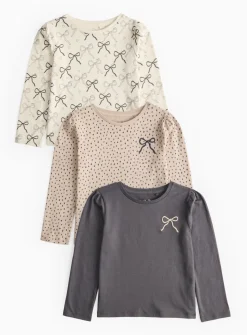 Leopard Print Long Sleeve T-Shirts 3 Pack 1-2 years