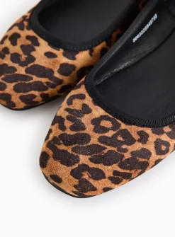Leopard Print Mary Jane Ballerina Shoes 8