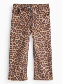 Leopard Print Wide-Leg Jeans 5 years