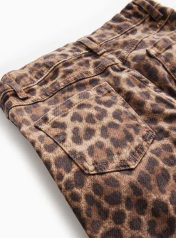 Leopard Print Wide-Leg Jeans 5 years