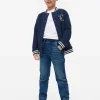 Light Blue Cuffed Loopback Jeans 5 years