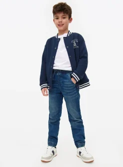 Light Blue Cuffed Loopback Jeans 5 years