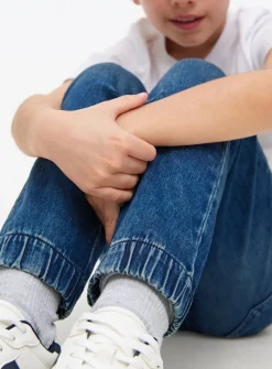 Light Blue Cuffed Loopback Jeans 5 years