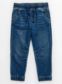 Light Blue Cuffed Loopback Jeans 5 years