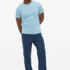 Light Blue T-Shirt & Navy Bottoms Pyjama Set XXL