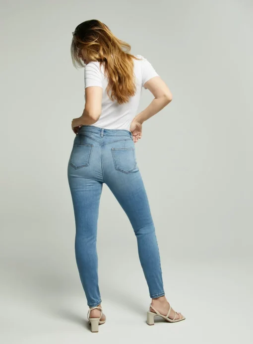 Light Denim Shape High Waisted Skinny Jeans 14L