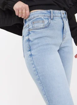 Light Denim Skinny Cropped Jeans 10