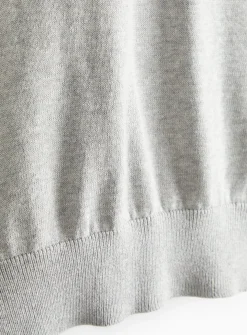 Light Grey Core V Neck Jumper L