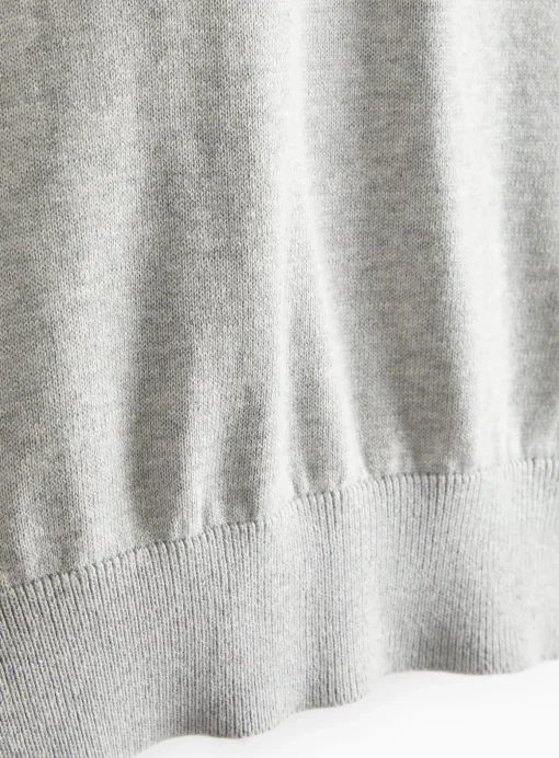 Light Grey Core V Neck Jumper L