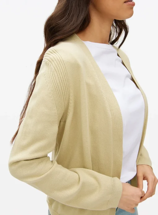 Light Khaki Core Cropped Cardigan 20