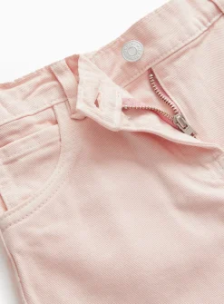 Light Pink Denim Wide Leg Jeans 5 years
