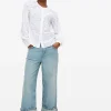 Light Rinse Denim Baggy Wide Turn Up Jeans 12R