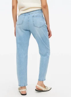 Light Rinse Denim High Rise Mom Jeans 22S