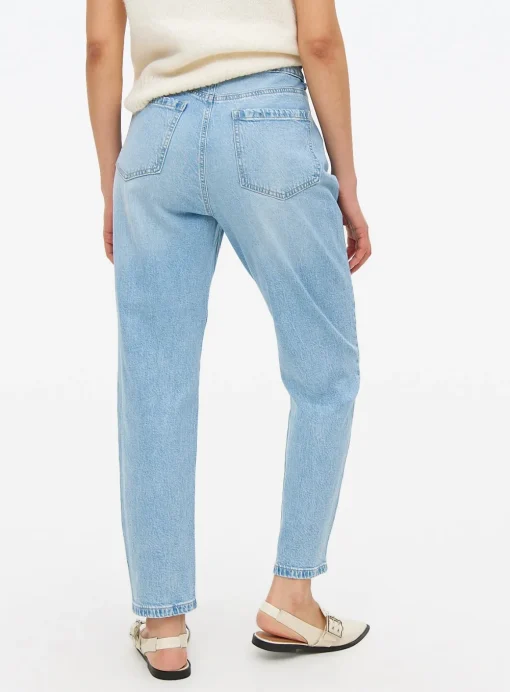 Light Rinse Denim High Rise Mom Jeans 22S