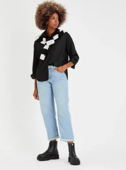 Light Wash Denim Low Rise Boyfriend Jeans 22L