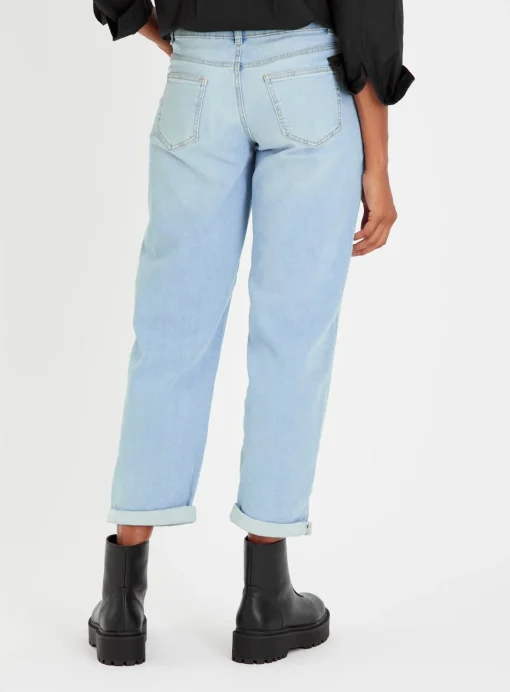 Light Wash Denim Low Rise Boyfriend Jeans 22L
