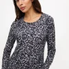 Lilac Animal Print Maximum-Warmth Thermal Top S