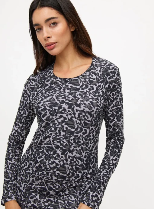 Lilac Animal Print Maximum-Warmth Thermal Top S