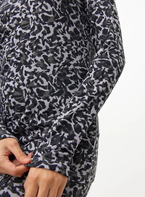 Lilac Animal Print Maximum-Warmth Thermal Top S