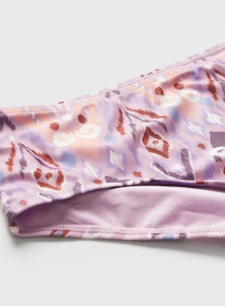 Lilac Aztec Print Shorts Bikini Bottoms 22