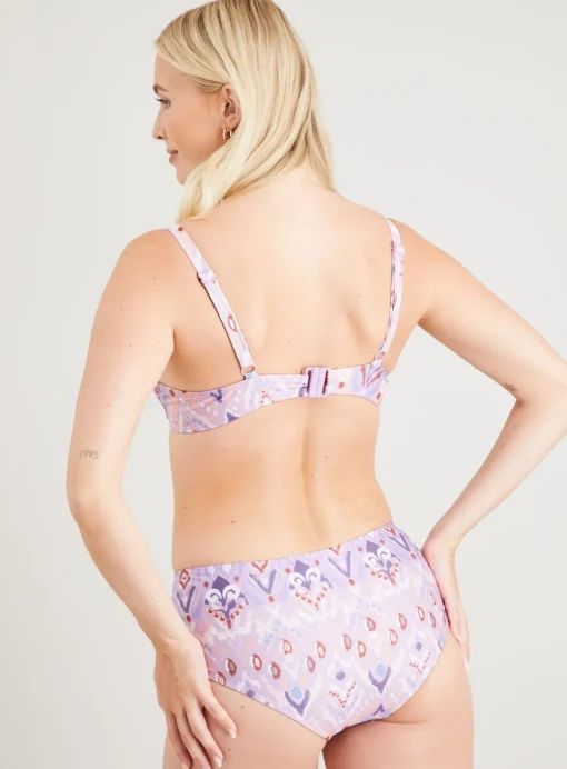 Lilac Aztec Print Shorts Bikini Bottoms 22