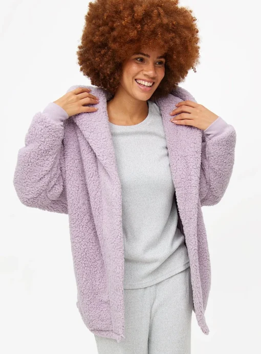 Lilac Borg Hooded Lounge Cardigan 8