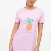Lilac Flower Vase Printed Nightdress S