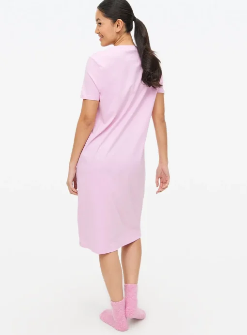 Lilac Flower Vase Printed Nightdress S