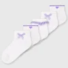 Lilac Gingham Socks 5 Pack 6-8.5