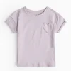 Lilac Heart Pocket T-Shirt 1-2 years
