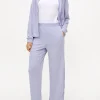 Lilac Knitted Wide Leg Co-ord Pyjama Bottoms L