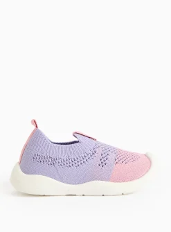 Lilac Ombre Knitted Trainers 9 Infant