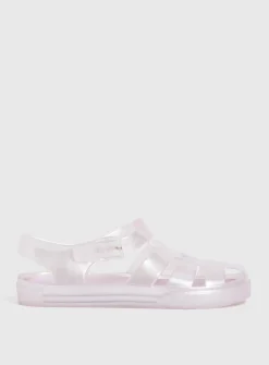 Lilac Pearlescent Jelly Sandals - 10 Infant