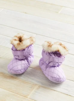 Lilac Quilted Snow Boots 6-9 months