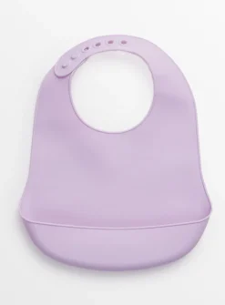 Lilac Silicone Bib One Size