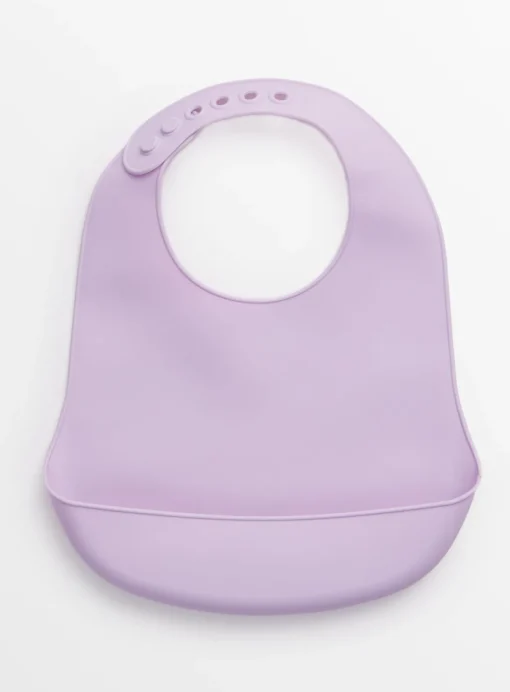 Lilac Silicone Bib One Size