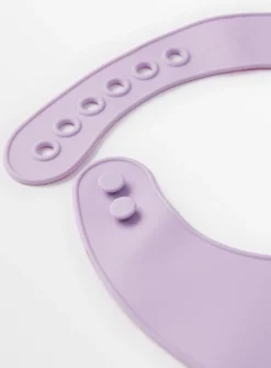Lilac Silicone Bib One Size