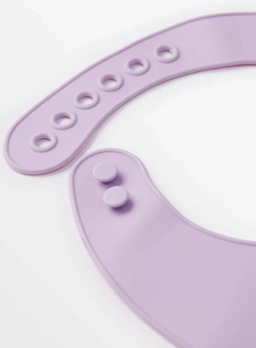 Lilac Silicone Bib One Size