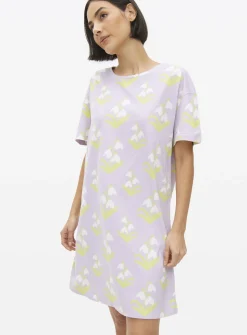 Lilac Snowdrop Printed Nightdress L