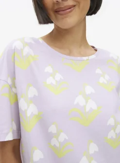 Lilac Snowdrop Printed Nightdress L