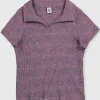 Lilac Space Dye Collar Top 3 years